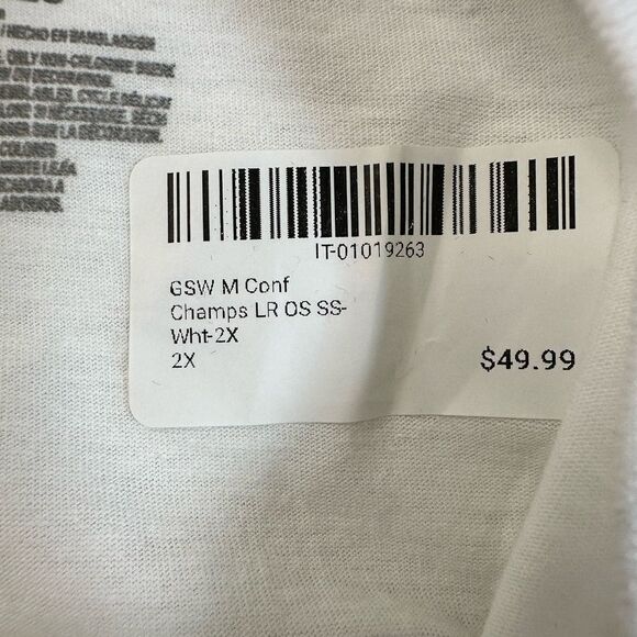 NWT Fanatics White Tee Shirt Golden State Warriors 2022 Western Conf Champs- XXL - Picture 5 of 6